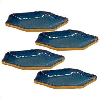 Kit PRATO SOBREMESA 4 unidades orgânico para restaurantes lançamento de luxo cozinha decoração cerâmica decorativa