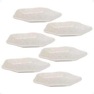kit 6 unidades de PRATO SOBREMESA cerâmica louça exclusiva decoração lançamento
