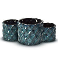 Kit 3 Vasos Cachepot Diamantes Para Decoração