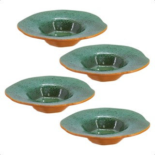 Kit 04 unidades PRATO RISOTO/MASSA cerâmica orgânica de alta qualidade restaurantes luxo cores exclusivas  lançamento