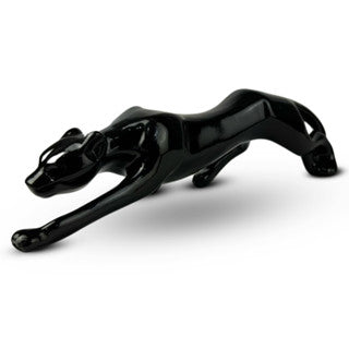 Pantera em Cerâmica Preto Brilhante 35 cm Exclusiva Feita no Brasil
