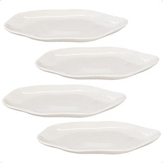 Jogo  4 unidades PRATO RASO orgânico raso exclusivo cozinha louça varias cores 31 cm