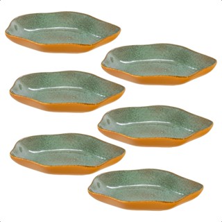 Kit 06 unidades PRATO FUNDO orgânico de cerâmica restaurante cores exclusivas decoração de luxo cozinha
