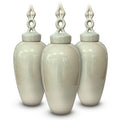 Kit 3 Vasos Garrafa Decorativa Pequena Tampa  Cerâmica