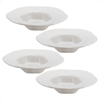 Kit 04 unidades PRATO RISOTO/MASSA cerâmica orgânica de alta qualidade restaurantes luxo cores exclusivas  lançamento