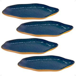 Jogo  4 unidades PRATO RASO orgânico raso exclusivo cozinha louça varias cores 31 cm