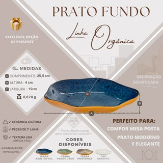 PRATO FUNDO lançamento para restaurantes casa decoração luxo cerâmica orgânico