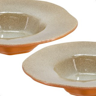 Kit 6 unidades PRATO RISOTO/MASSA cerâmica orgânica cores exclusivas  restaurante lançamento alta qualidade