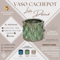 Vaso de ceramica Cachepot M para plantas varias cores jardinagem decoração lançamento louça