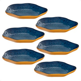 Kit 06 unidades PRATO FUNDO orgânico de cerâmica restaurante cores exclusivas decoração de luxo cozinha