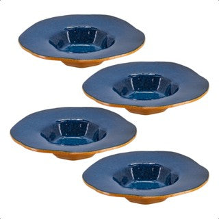 Kit 04 unidades PRATO RISOTO/MASSA cerâmica orgânica de alta qualidade restaurantes luxo cores exclusivas  lançamento