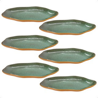 Kit 06 unidades PRATO RASO cerâmica orgânico linha exclusiva de cores de alta qualidade para restaurantes luxo