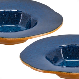 Kit 04 unidades PRATO RISOTO/MASSA cerâmica orgânica de alta qualidade restaurantes luxo cores exclusivas  lançamento