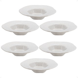 Kit 6 unidades PRATO RISOTO/MASSA cerâmica orgânica cores exclusivas  restaurante lançamento alta qualidade