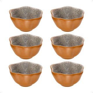 Kit de 6 unidades de cumbucas P. de cerâmica para restaurantes bowls exclusivos de alta qualidade